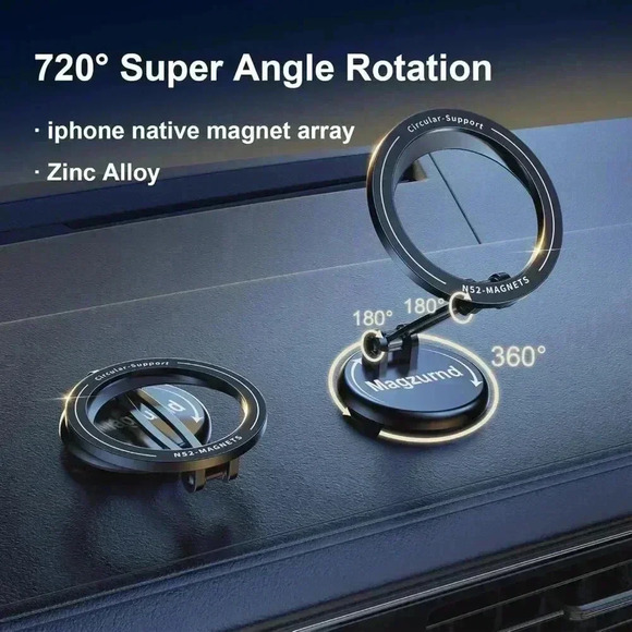 NWT: 360° Rotating Magnetic Phone Holder for Dashboard - Picture 4 of 6